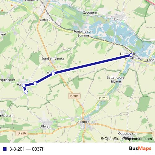 3-8-201 bus Line Map