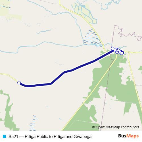S521 bus Line Map