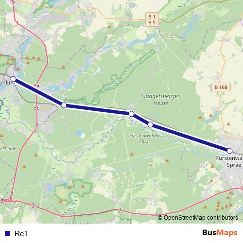 Re1 bus Line Map
