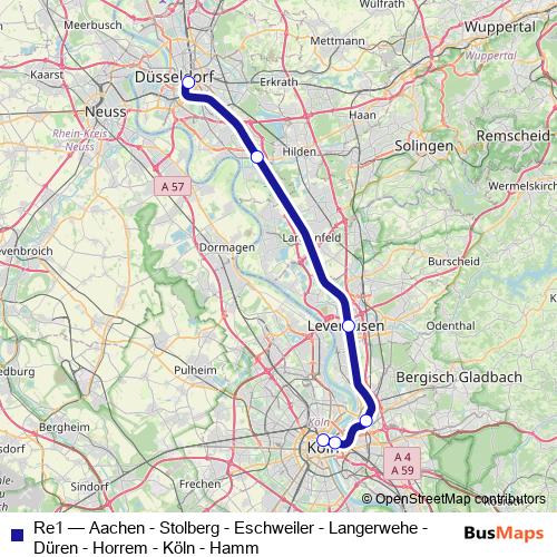 Re1 bus Line Map