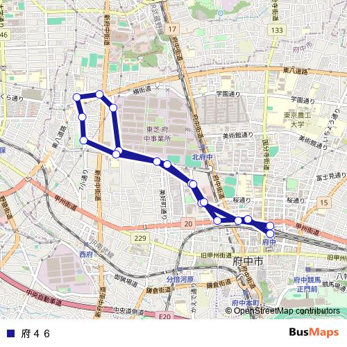 府４６ bus Line Map