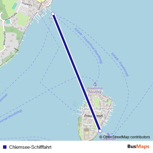 Chiemsee-Schifffahrt ferry Line Map