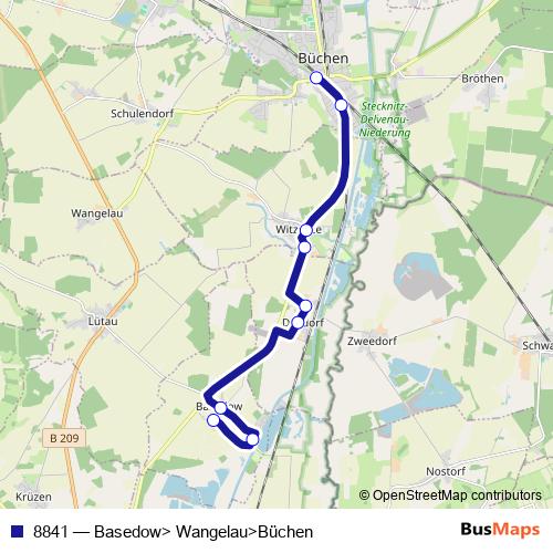 8841 bus Line Map