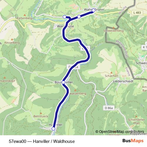 57ewa00 bus Line Map
