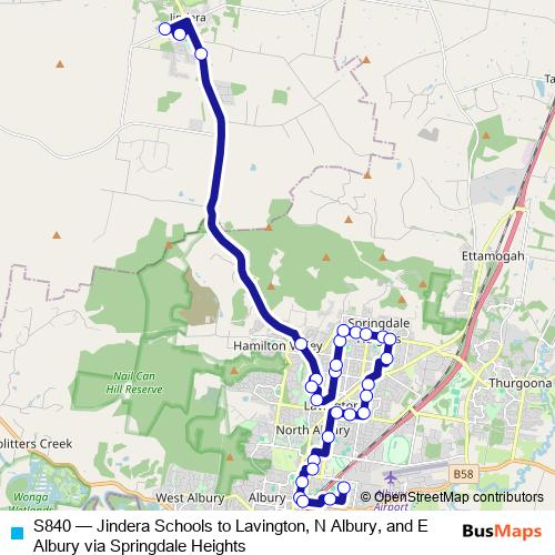S840 bus Line Map