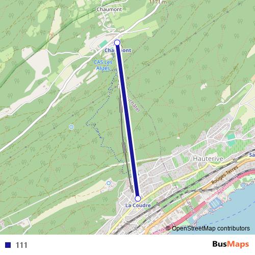 111 funicular Line Map