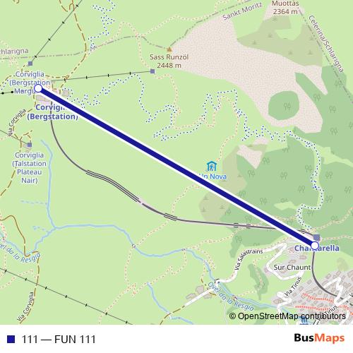 111 funicular Line Map