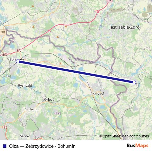 Olza rail Line Map