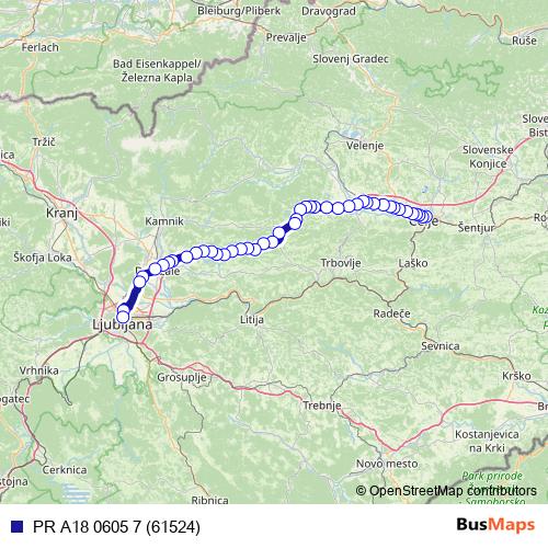 PR A18 0605 7 (61524) bus Line Map