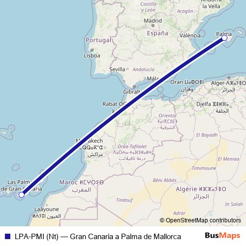 LPA-PMI (Nt) air Line Map
