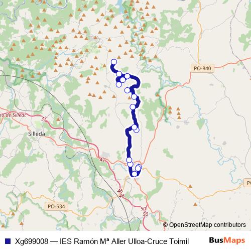 Xg699008 bus Line Map
