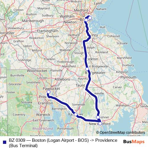 BZ 0309 bus Line Map
