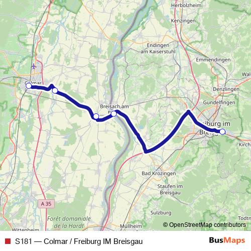 S181 bus Line Map
