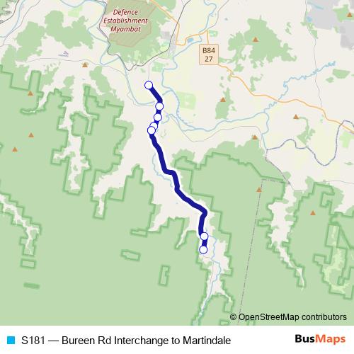 S181 bus Line Map