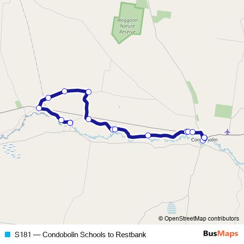 S181 bus Line Map