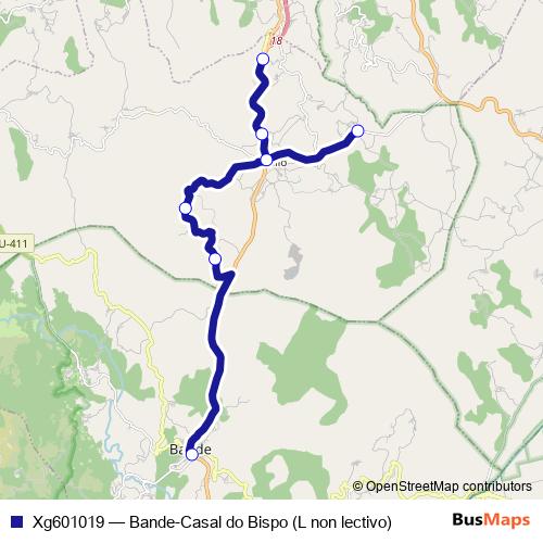 Xg601019 bus Line Map