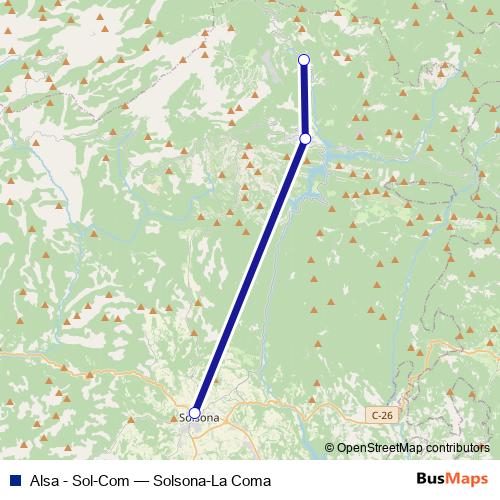 Alsa - Sol-Com bus Line Map