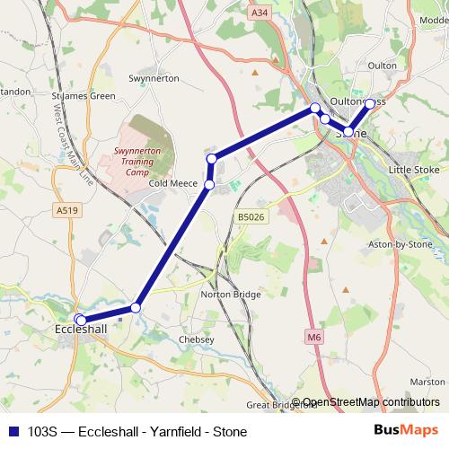 103S bus Line Map