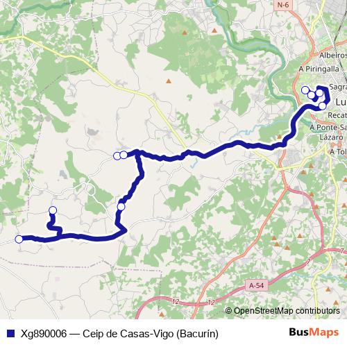 Xg890006 bus Line Map