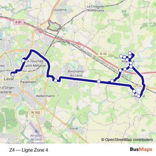 Z4 bus Line Map
