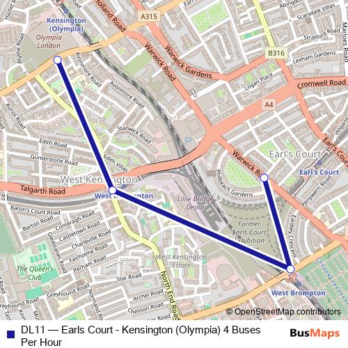 DL11 bus Line Map