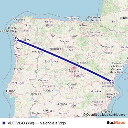 VLC-VGO (Yw) air Line Map