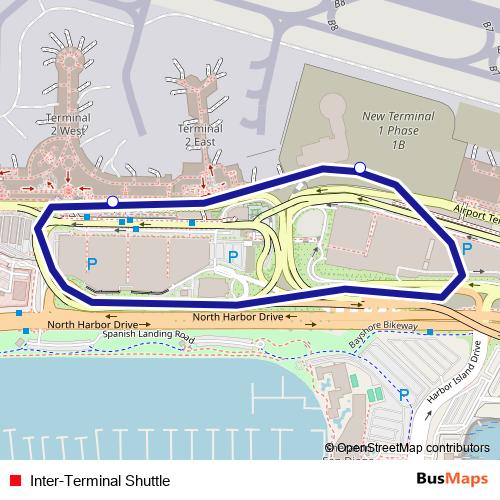 Inter-Terminal Shuttle bus Line Map