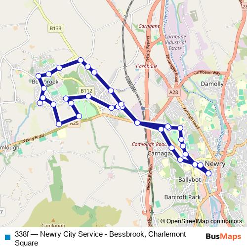 338f bus Line Map