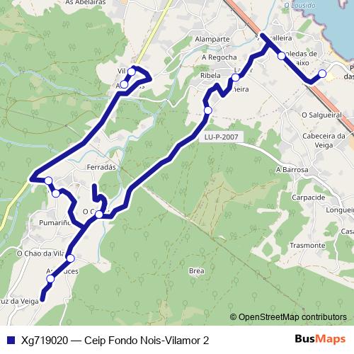 Xg719020 bus Line Map