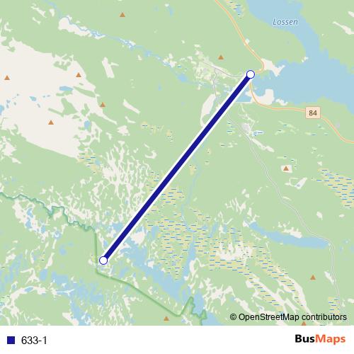 633-1 bus Line Map