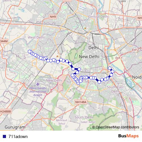 711adown bus Line Map