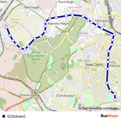 522bdown2 bus Line Map