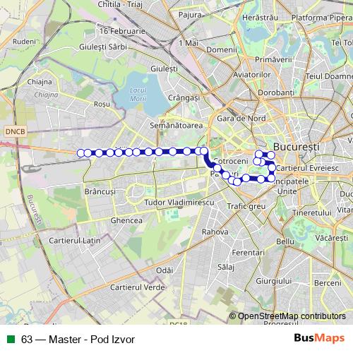 63 trolleybus Line Map