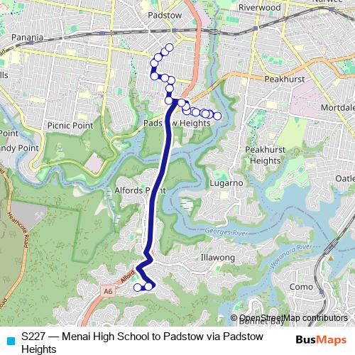 S227 bus Line Map