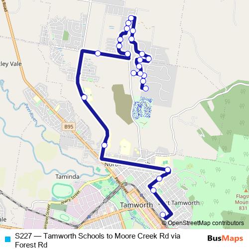 S227 bus Line Map