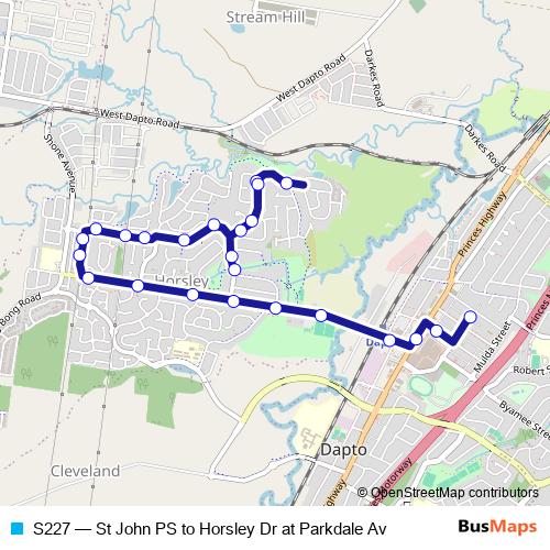 S227 bus Line Map