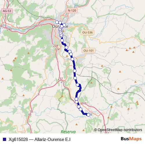 Xg615028 bus Line Map