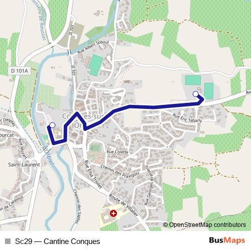 Sc29 bus Line Map