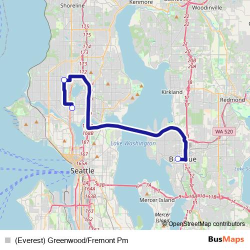 (Everest) Greenwood/Fremont Pm bus Line Map