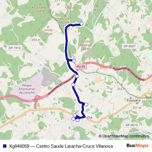 Xg848059 bus Line Map