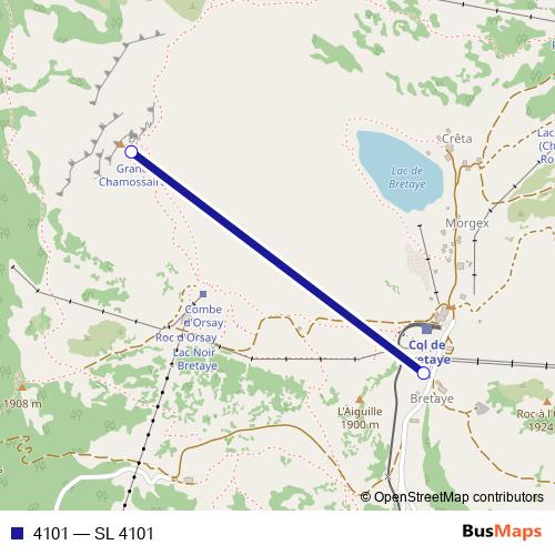 4101 cable-car Line Map