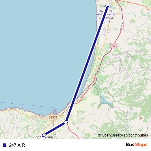 247 A R bus Line Map