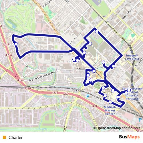 Charter bus Line Map