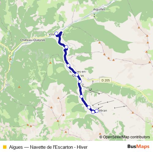 Aigues bus Line Map