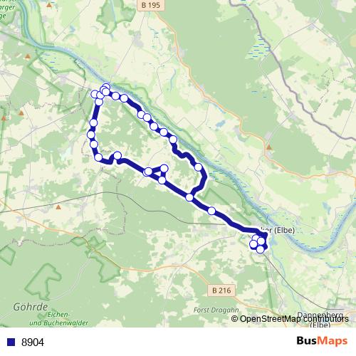 8904 bus Line Map