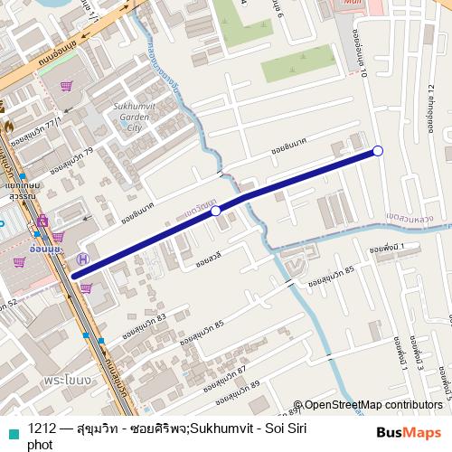 1212 bus Line Map