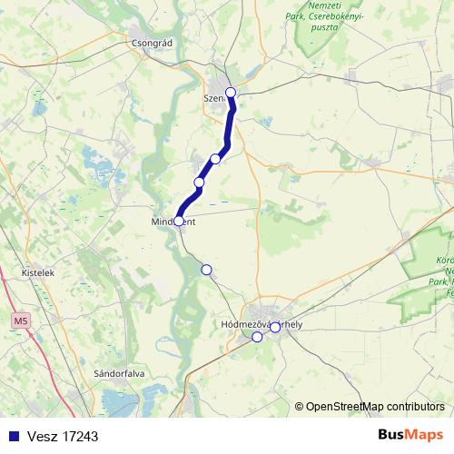 Vesz 17243 rail Line Map