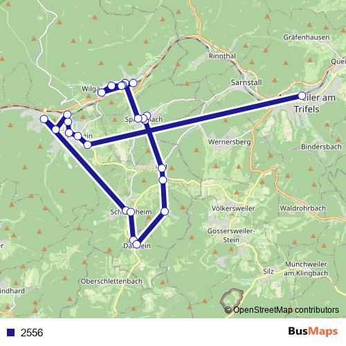 2556 bus Line Map