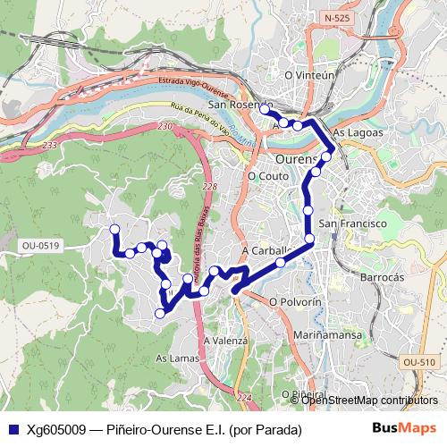 Xg605009 bus Line Map