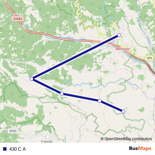 430 C A bus Line Map